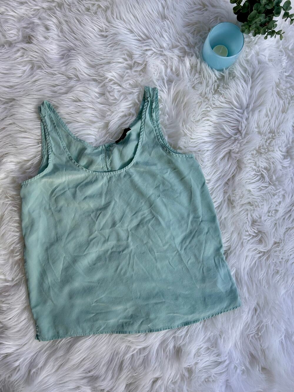 Women Silk Scoop Neck Tank Top
